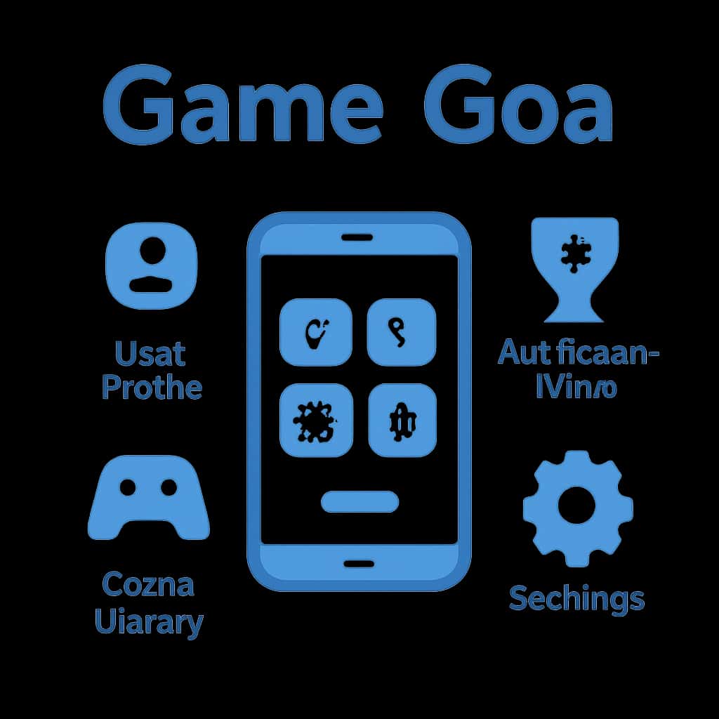 Illustration explaining Game Goa Application Features.