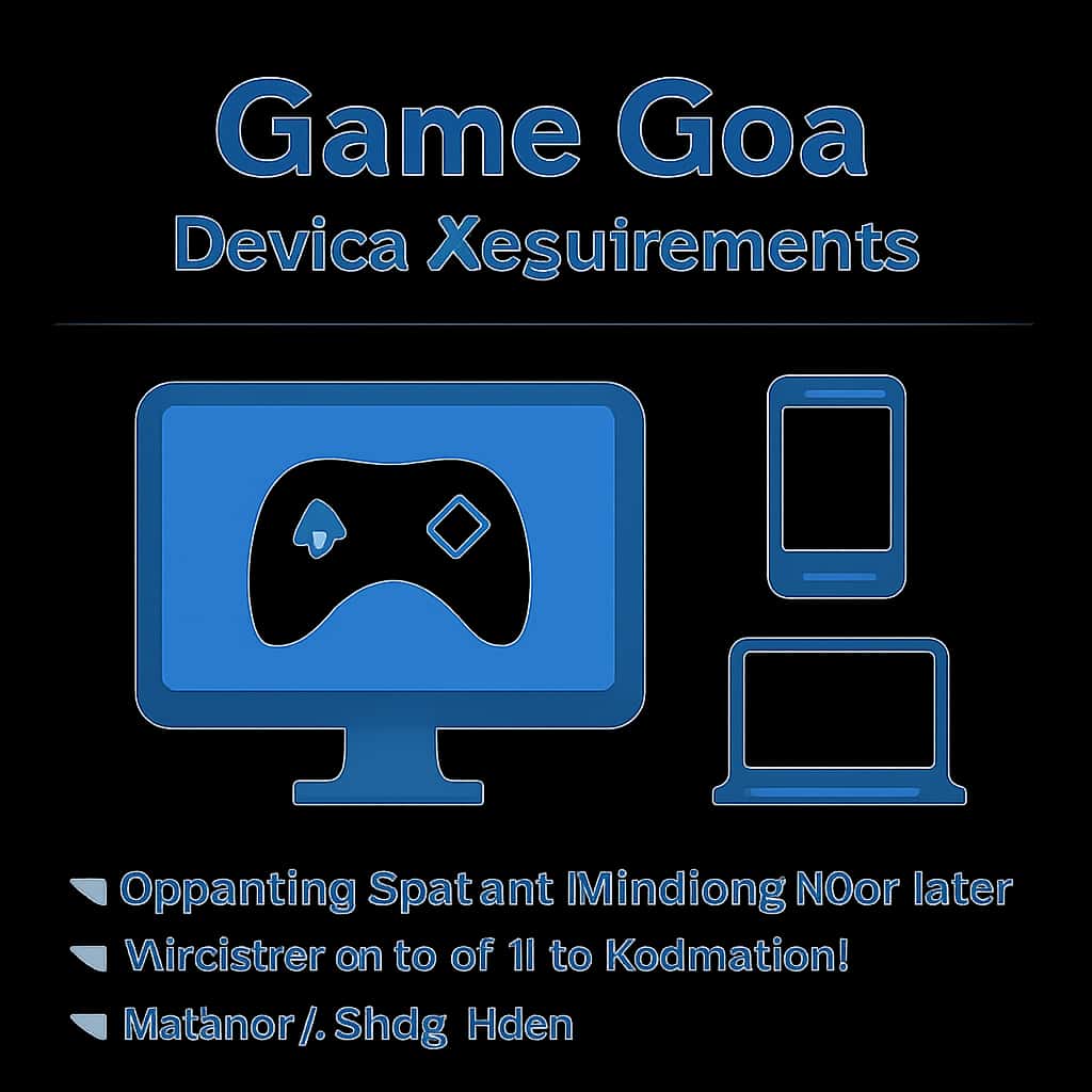 Illustration detailing Game Goa Device Requirements.