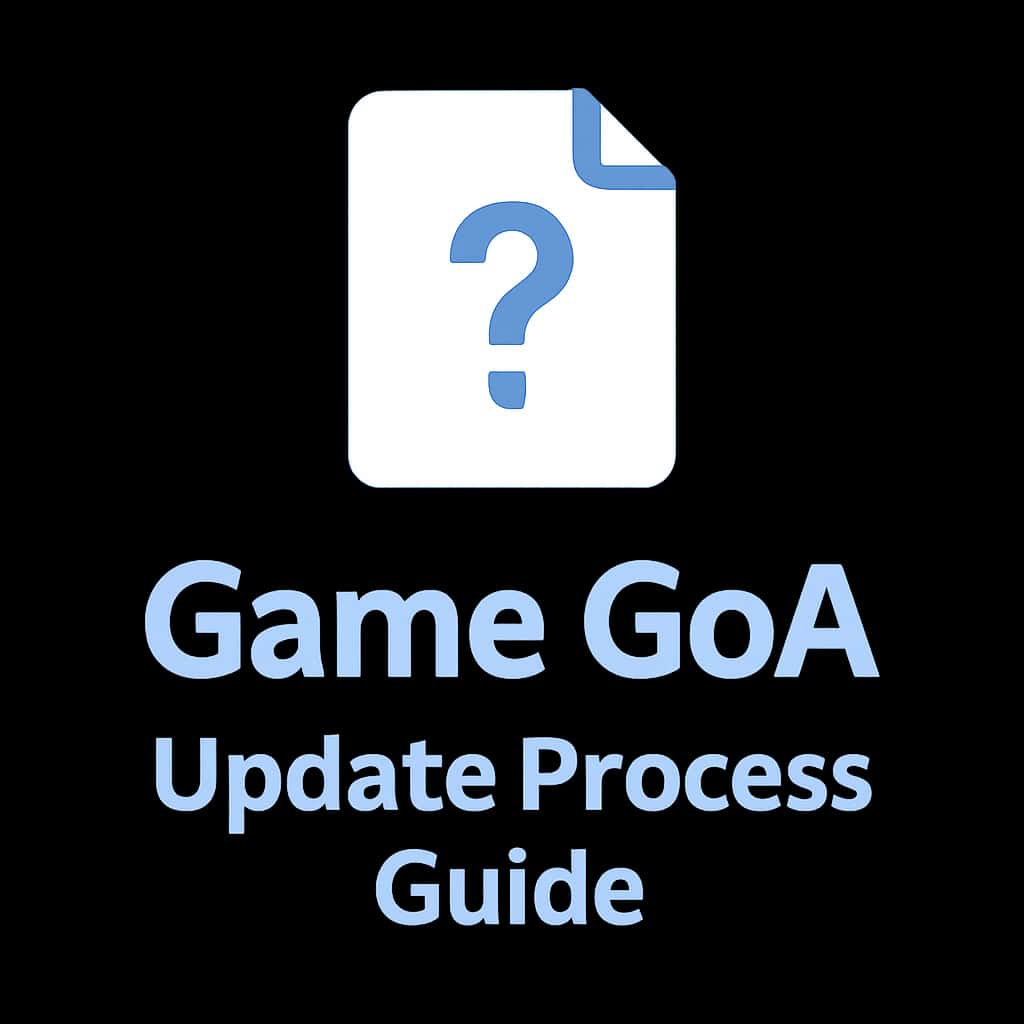 Badge representing the Game Goa Update Process Guide.