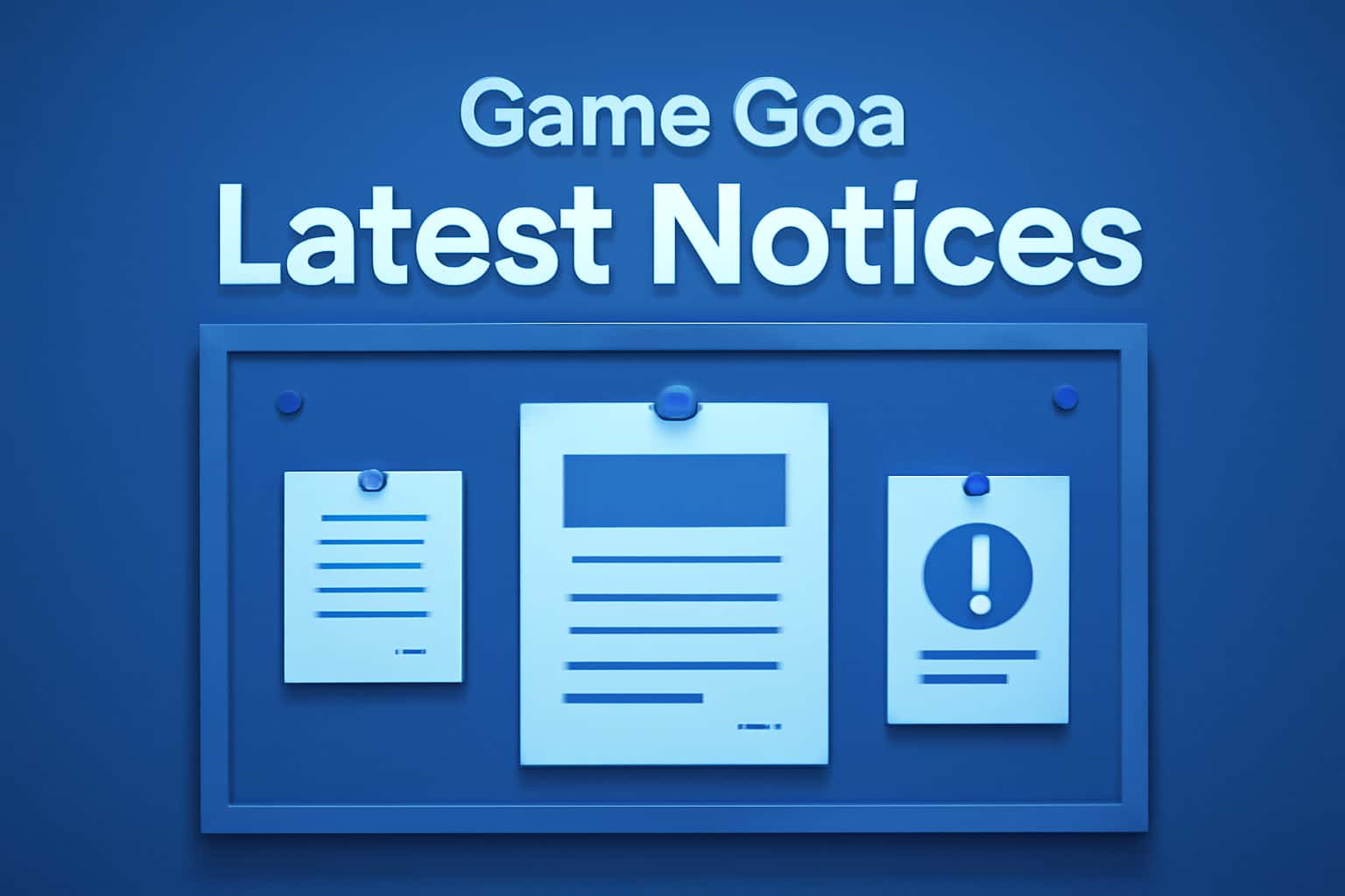 An informational scene about Latest Game Goa Notices.