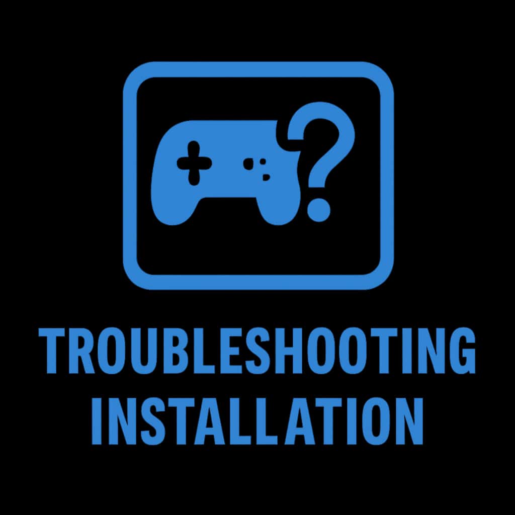 Icon representing troubleshooting for Game Goa installation.