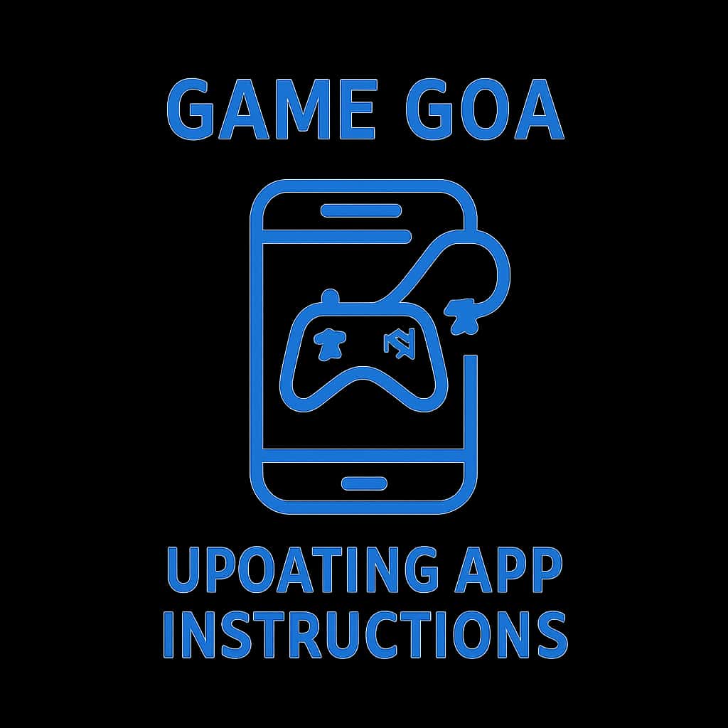 Icon representing the guide for updating the Game Goa app.